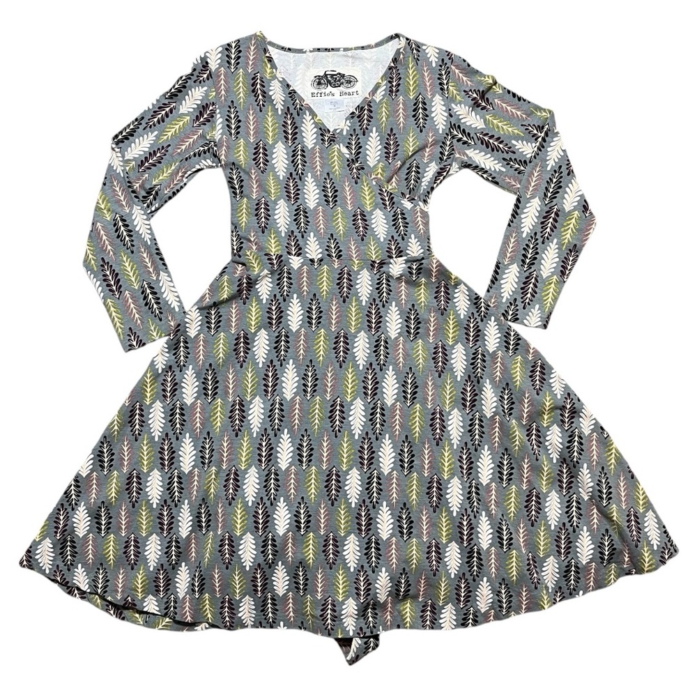 Effie’s Heart Sarah Longsleeve Leaf / Feston Dress in Sz M